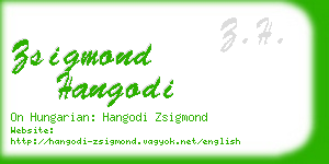 zsigmond hangodi business card